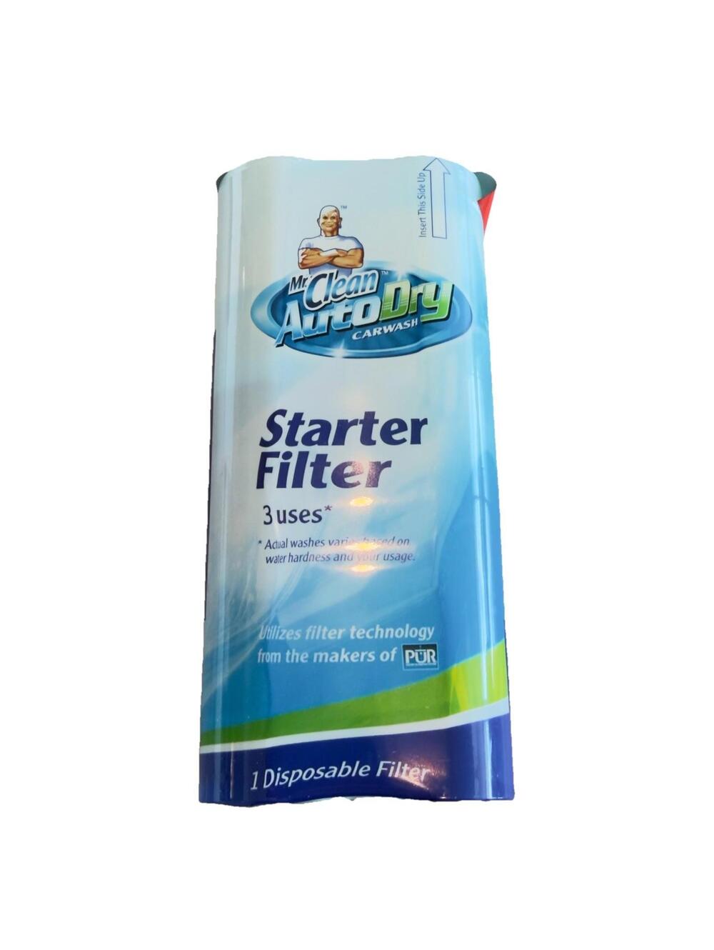 Mr. Clean Auto Dry Carwash Starter 1 Disposable Refill Filter NEW Sealed